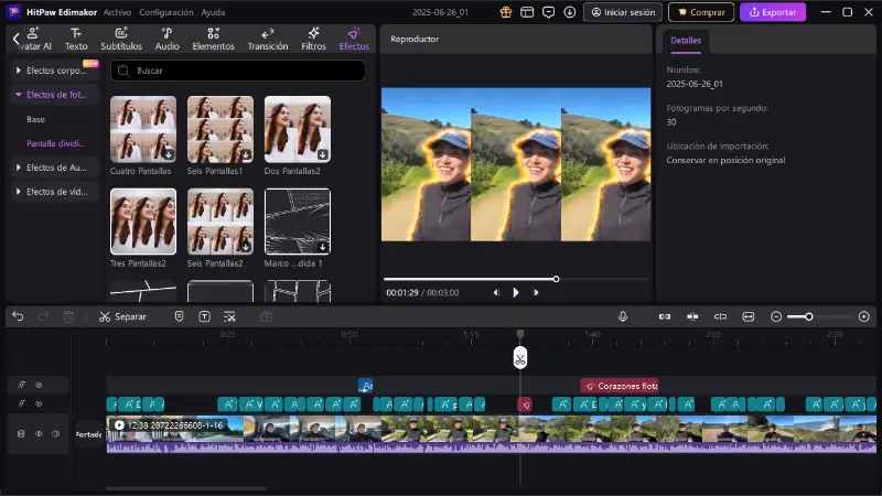 effectos de fotograma