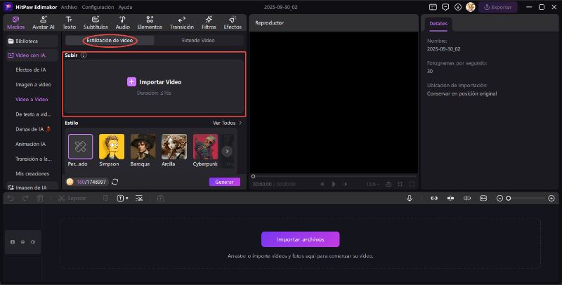 importar video a video convertidor