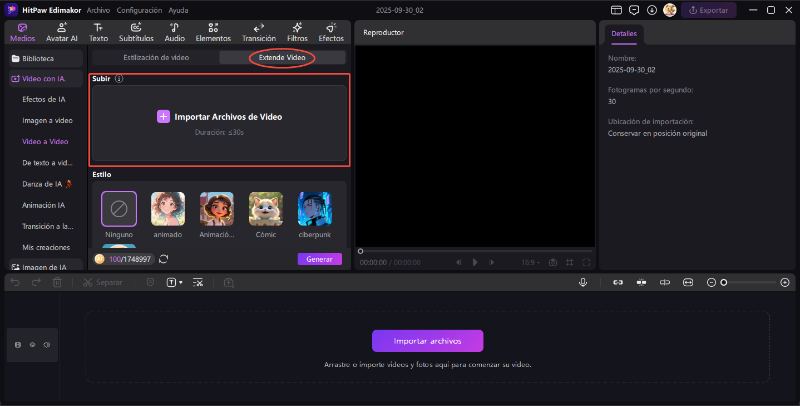 importar video a video archivo