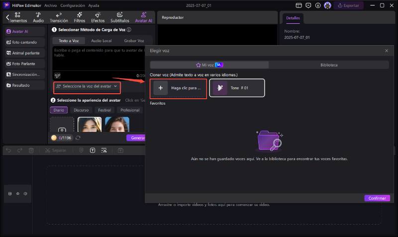 edimakor clonador de voz - ai avatar