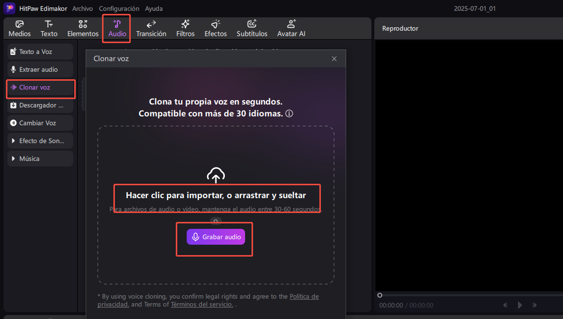 clonar el voz