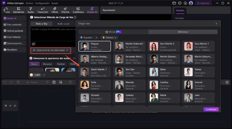 ai avatar generador de video