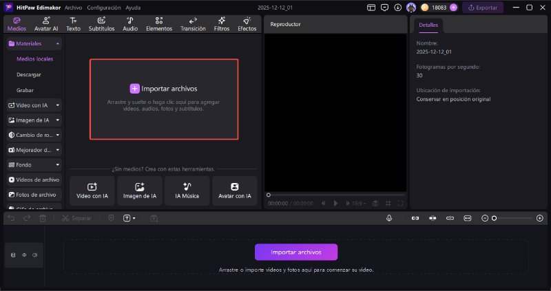 edición inteligente en la línea de tiempo