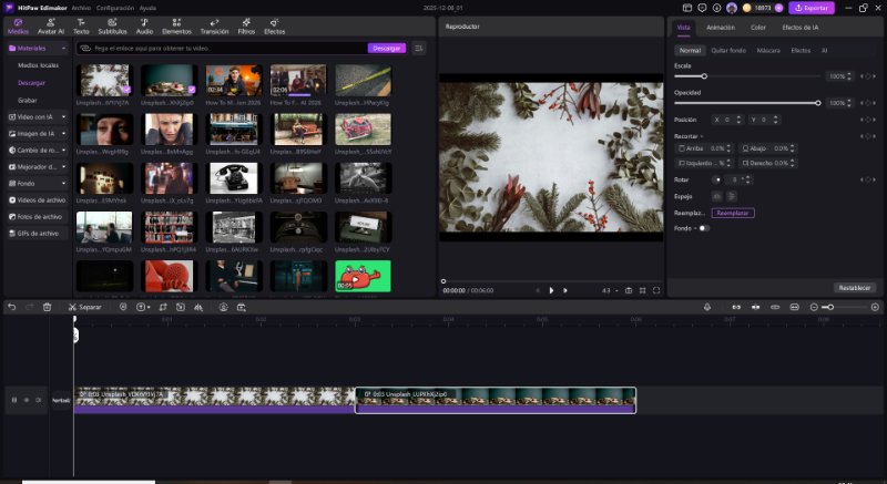 edimakor importar imagen de navidad para diapositivas de navidad