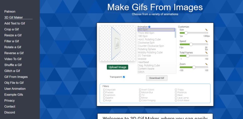 crear gif con fotos 3dgifmaker