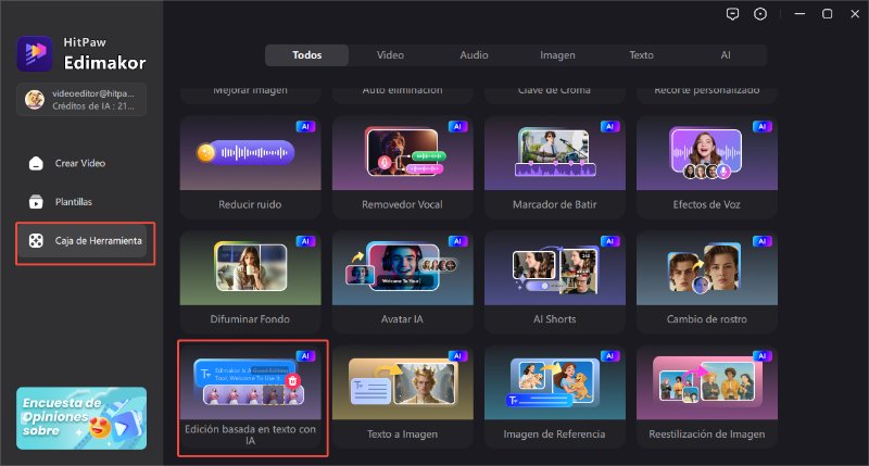 herramienta ia de edición basada en texto