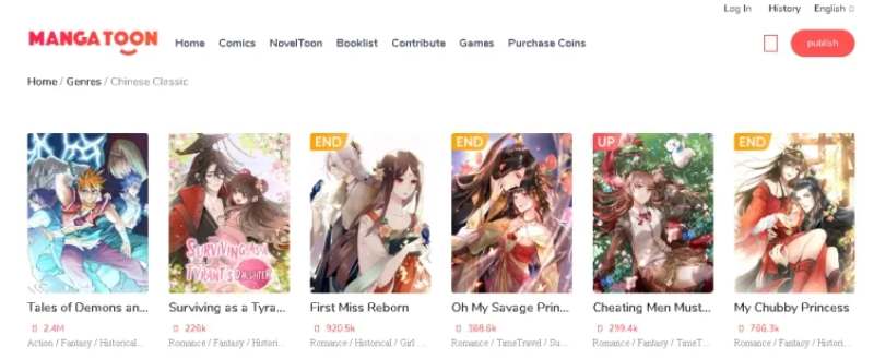 sitios de leer manga gratis mangatoon