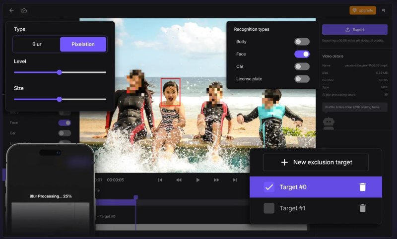 pixelar caras en videos blurme