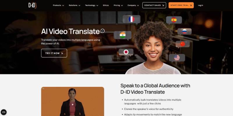 traductor de voz con ia D-ID
