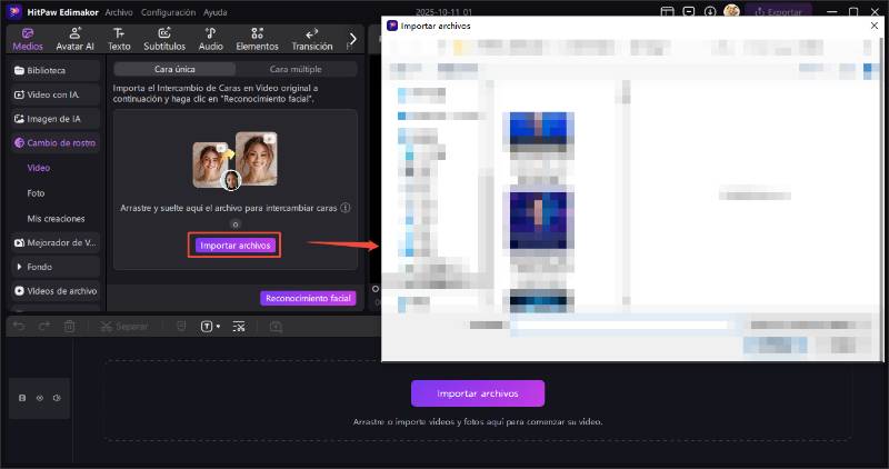 Importar archivo de video