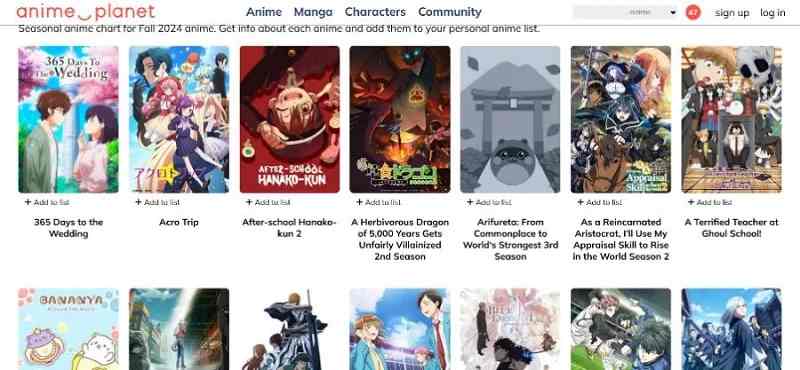 sitio web de anime con subtítulos en japonés