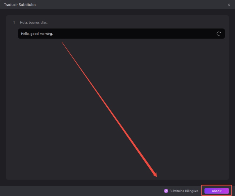 traducir al ingles y agregar